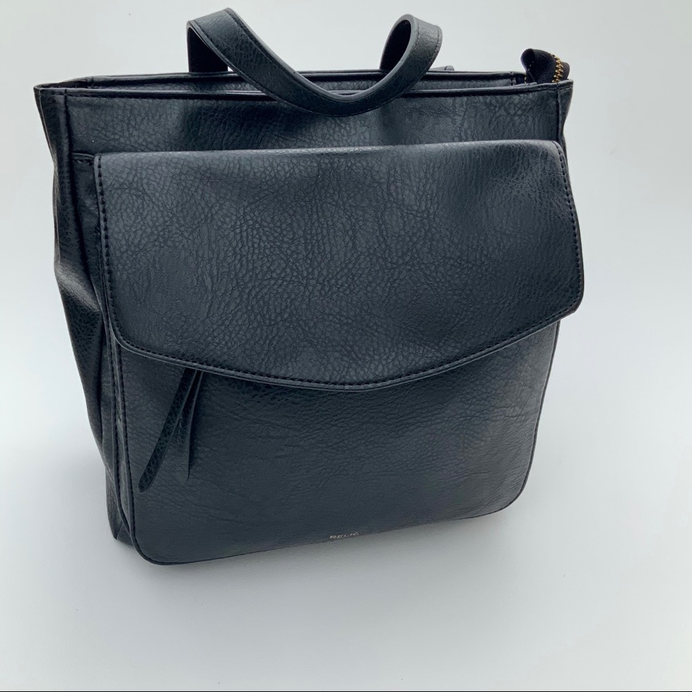 NWT RELIC by FOSSIL leather Brianna black backpack - Picture 12 of 14